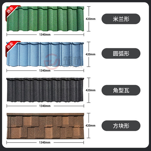 彩石金属瓦镀锌加厚屋面瓦房顶轻质别墅瓦沥青瓦树脂瓦防水隔热 - 图3