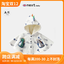 UK NEXT Baby going out to wear a cloak and a hat Blanket Male Baby Cloak Windproof Outerwear Dinosaur Shawl