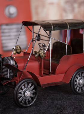 老爷车欧式风模型创意房间工艺品