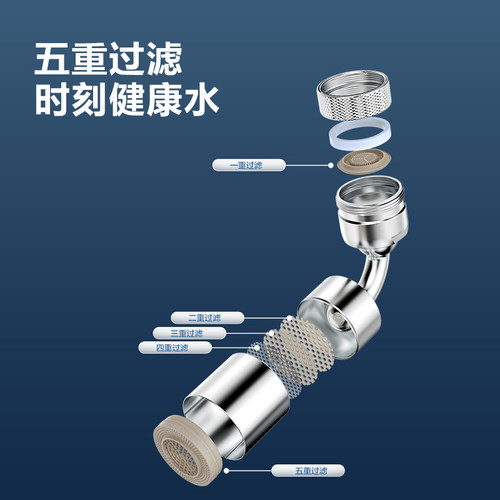 欧派卫浴机械臂万向水龙头起泡器延伸器水嘴防溅头神器洗漱洗脸盆 - 图1