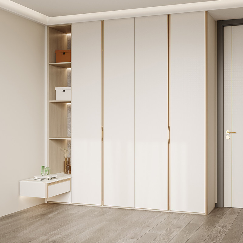 Oppein customized wardrobe new light luxury bedroom cabinet
