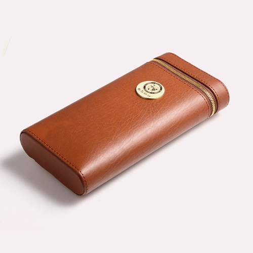 Логический сигарный кожаный корпус Портативный кубинский сигарный сигарный сигарный сигар увлажняет холодильный кулер кулер