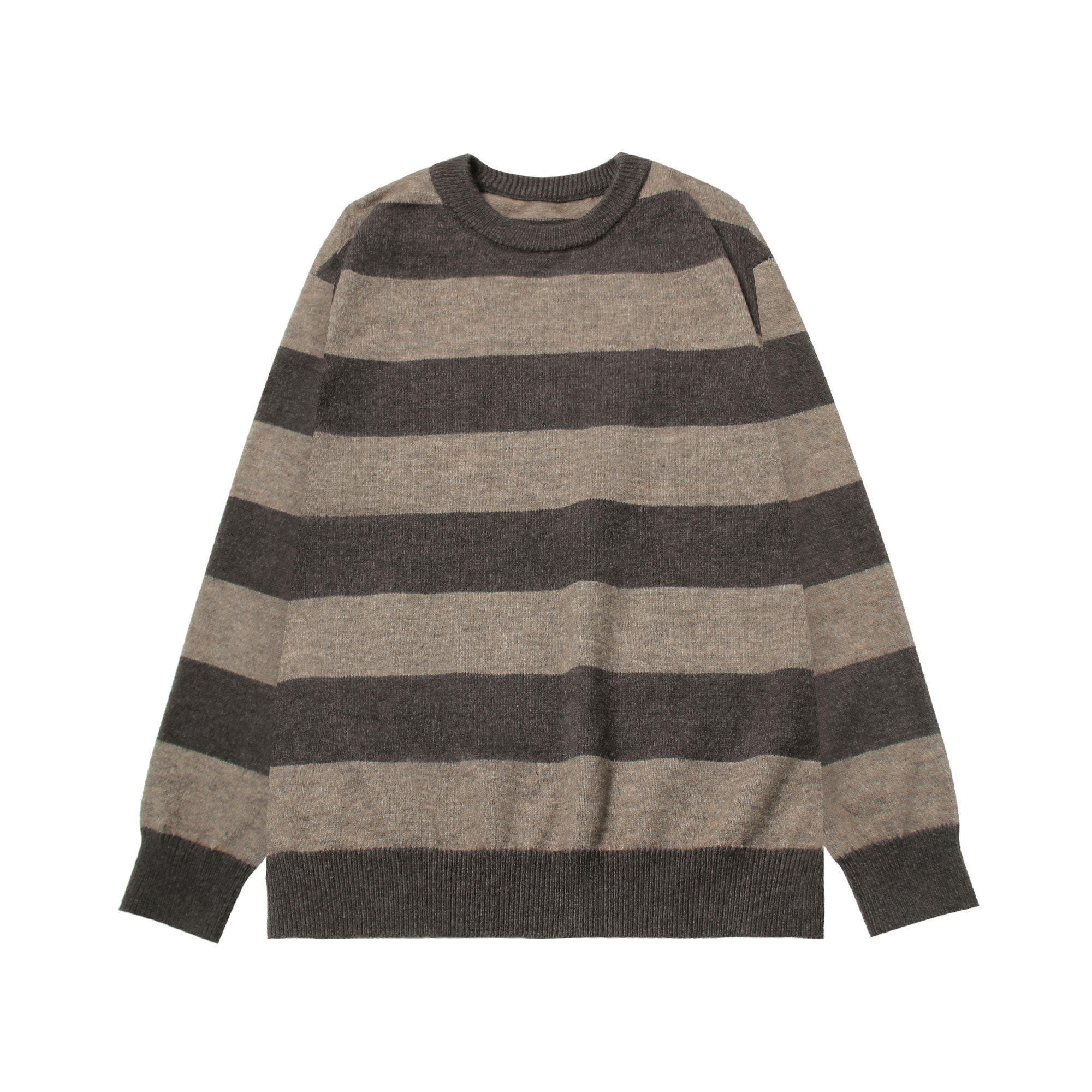 嘿马七作日系复古冬季男士宽松休闲条纹针织毛衣潮牌舒适内搭毛衫,淘宝优惠券,粉丝福利购,淘宝优惠卷