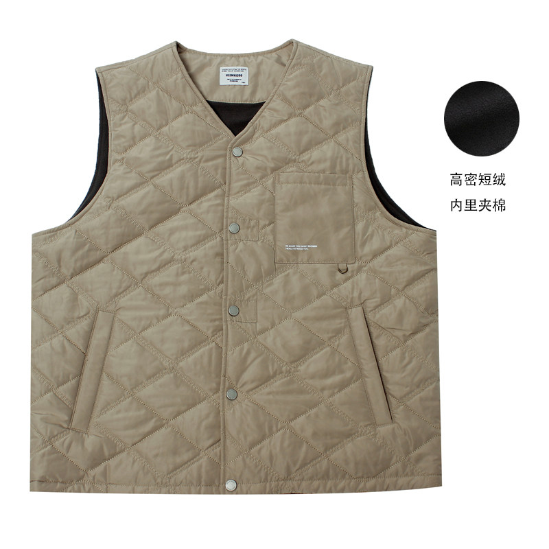 嘿马七作春秋男士简约休闲薄款保暖内胆背心夹棉工装开衫马甲上衣,淘宝优惠券,粉丝福利购,淘宝优惠卷