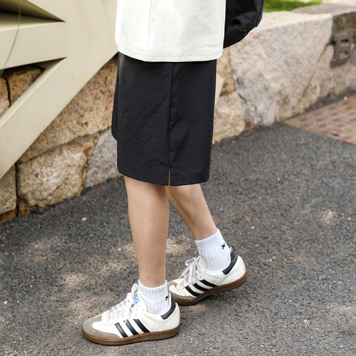 嘿马七作日系复古夏季男士宽松休闲短裤潮牌户外运动工装五分裤子 - 图0