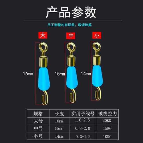 防缠硅胶快速子线夹别针子线连接器八字环钓鱼渔具用品垂钓配件 - 图0