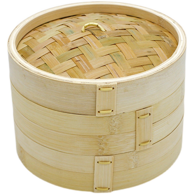 竹蒸笼竹制品家用商用小号带盖蒸加深加高小笼包子馒头特大号圆形 - 图3