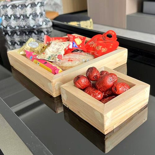 方形竹编簸箕家用晾晒簸箕茶几托盘竹木收纳筐加深加厚竹制品 - 图2