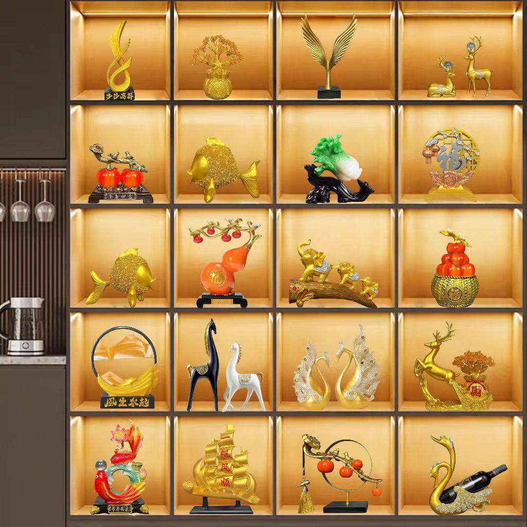 高档酒柜摆件客厅电视展示柜新中式装饰大气上档次乔迁新居摆设品,淘宝优惠券,粉丝福利购,淘宝优惠卷