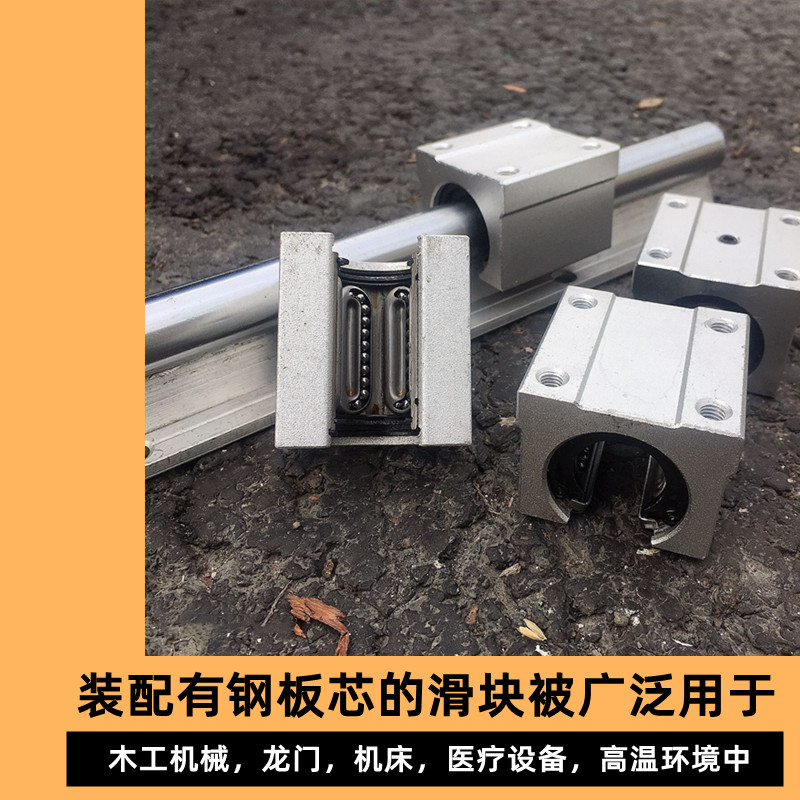 SBR导轨滑块开口型箱式直线滑块轴承SBR16 20 25 30 35 40 UU MM - 图1