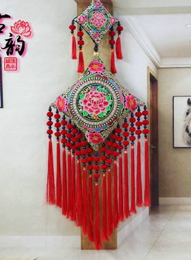 云南民族风刺绣家居绣花墙壁新房