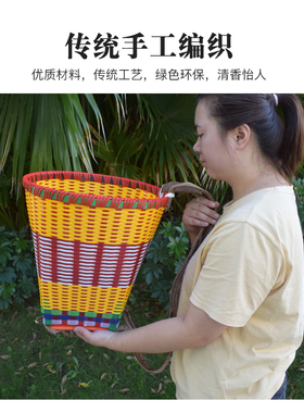 塑料背篓人大采摘钢化赶集买菜