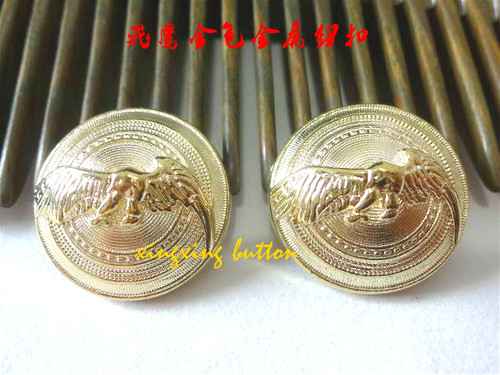 新款飞鹰金色金属纽扣热卖外套风衣大衣毛衣金色金属纽扣18mm21 - 图1