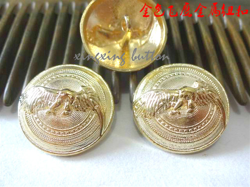 新款飞鹰金色金属纽扣热卖外套风衣大衣毛衣金色金属纽扣18mm21 - 图0
