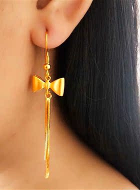 女士流苏耳饰仿真黄金