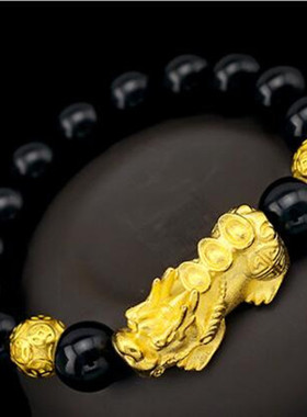 越南沙金招财转运貔貅路路通手链