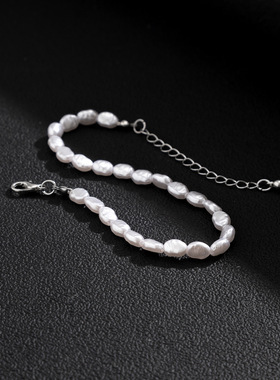 欧美风巴洛克异形珍珠手链