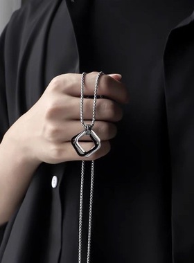 男潮高级感百搭T恤毛衣项链