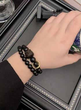 醒狮黑檀木手串国潮新中式手链