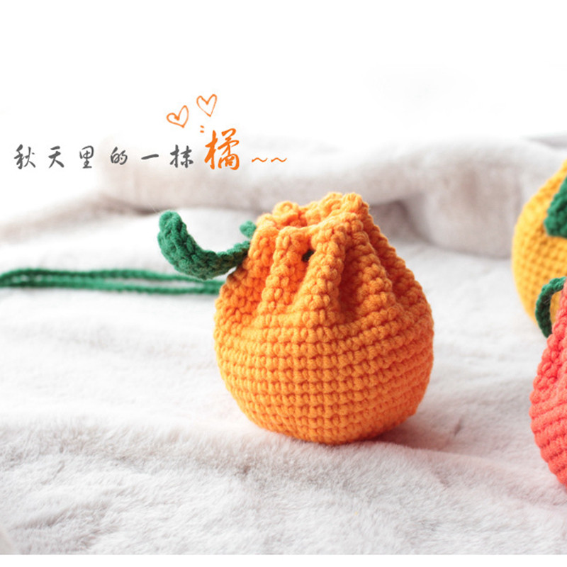丑橘包DIY手工材料包毛线编织包成品针织包橘子零钱包卡包礼物女,淘宝优惠券,粉丝福利购,淘宝优惠卷