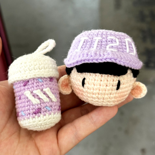 DIY手工林小瓜团子钥匙扣JJ20演唱会挂件礼物毛线编织材料包钩针 - 图0