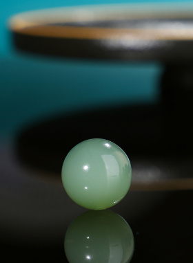 天花板碧玉鸭蛋青圆珠散珠