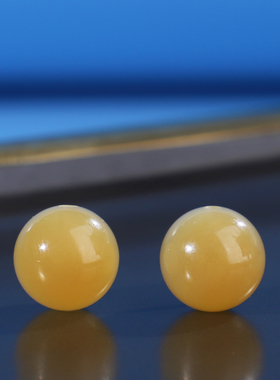 新疆天然和田玉糖白料圆珠且末糖