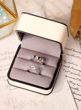 情侣锆石镶嵌开口可调节大小