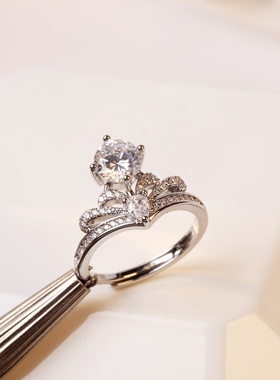 情侣锆石日韩开口可调大小