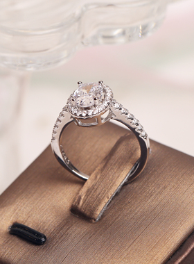 情侣锆石镶嵌活口可调节大小