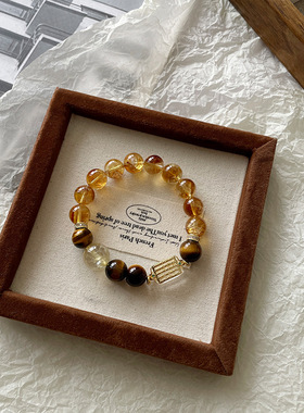 【泰富】天然黄塔晶水晶手串