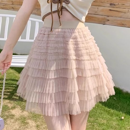 Girls skirt summer 2025 new style puffy skirt