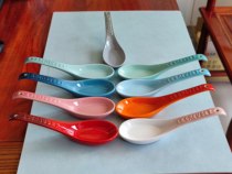 (France) Cool colour LE CREUSET spoon pan ceramic Home Porridge Chinese Small Soup Spoon Spoon
