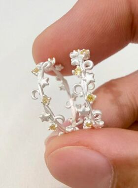 星河藤蔓开口戒指指环立体藤蔓造型温柔风日常通勤指环氛围感手饰