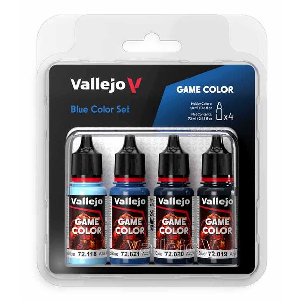 铸造模型 vallejo AV环保水性漆游戏GAMECOLOR系列套装色 4x18ml-图0