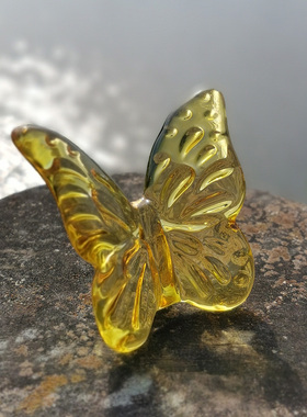 人造水晶蝴蝶七彩客厅摆件