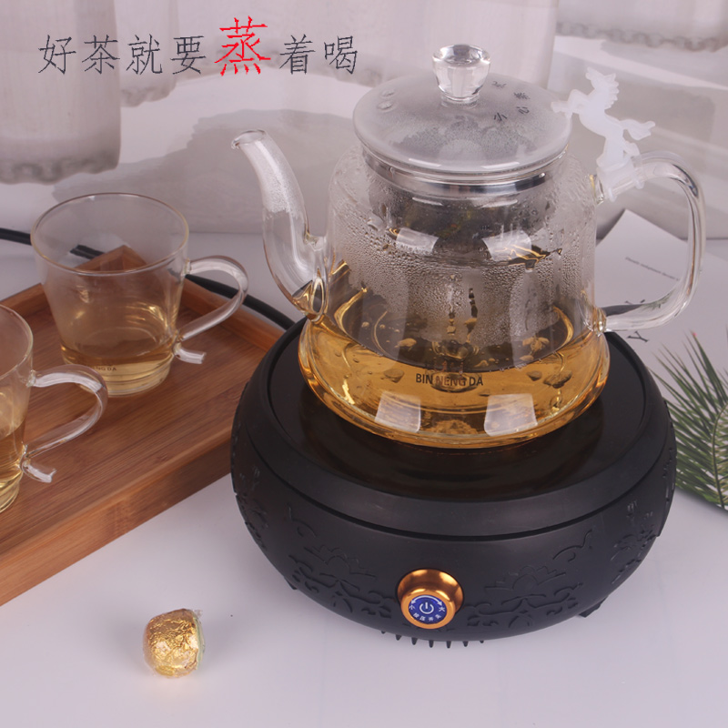 蒸汽煮茶器玻璃煮茶壶黑茶蒸茶器电热电陶炉煮茶炉普洱白茶泡茶壶