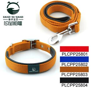 牵手宝贝2.0/2.5cm泡棉皮扣拉颈带中大型犬牵引绳狗绳宠物牵引带