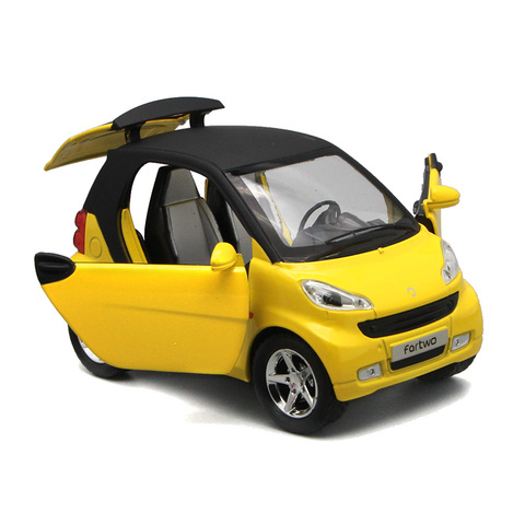儿童男孩可爱玩具小汽车模型 奔驰SMART合金车模好玩仿真回力声光