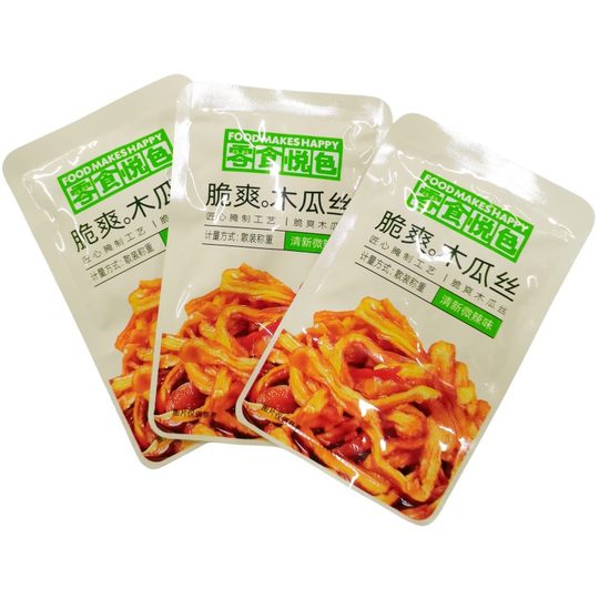 零食悦色香辣木瓜丝条凉拌即食下饭脆咸菜散装500g袋装酱菜小零食