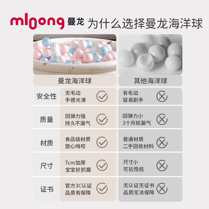 曼龙海洋球婴儿游乐场可啃咬儿童宝宝玩具无毒波波球池围栏配件,淘宝优惠券,粉丝福利购,淘宝优惠卷