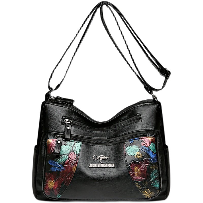 品牌真皮女包2025新款潮女士斜挎包时尚百搭单肩包软皮中年妈妈包,淘宝优惠券,粉丝福利购,淘宝优惠卷