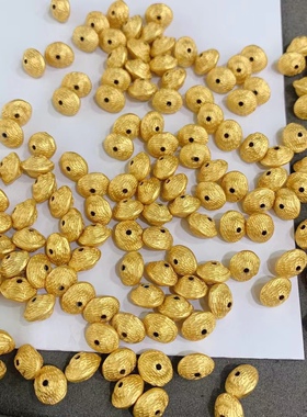 925古法银镀金飞蝶珠隔珠隔片手链绳编织穿珠diy饰品配件3.8mm