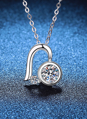 S925银镀18K金PT950铂金镶莫桑钻吊坠高级感爱心莫桑钻女项链礼物