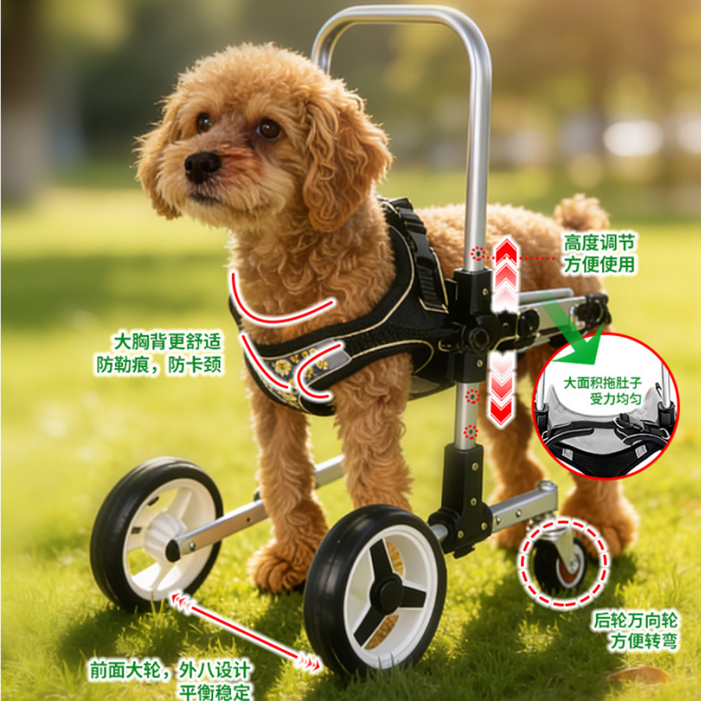 狗狗宠物前肢轮椅中小型轮椅代步轻便狗辅助车实惠型前腿残疾,淘宝优惠券,粉丝福利购,淘宝优惠卷