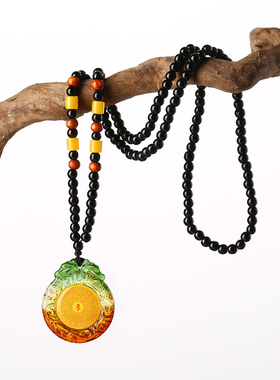 楞严咒六字真言护身保平安吊坠毛衣链项链配饰男女饰品寺庙结缘