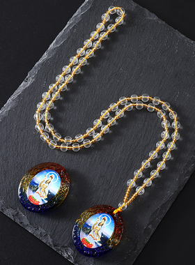 大日如来佛坐莲南海观音琉璃项链