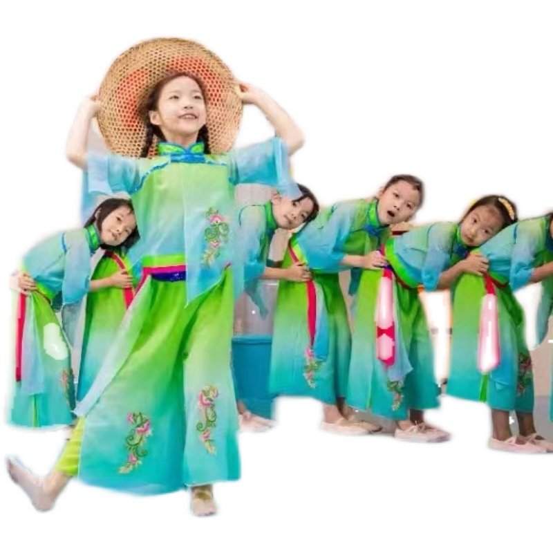 唯舞独尊渔梦渔阳舞蹈服斗笠道具中国风古典舞云川之舞儿童演出服,淘宝优惠券,粉丝福利购,淘宝优惠卷