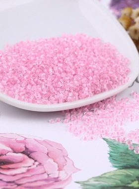 diy花蕊玻璃多色小米珠热缩片