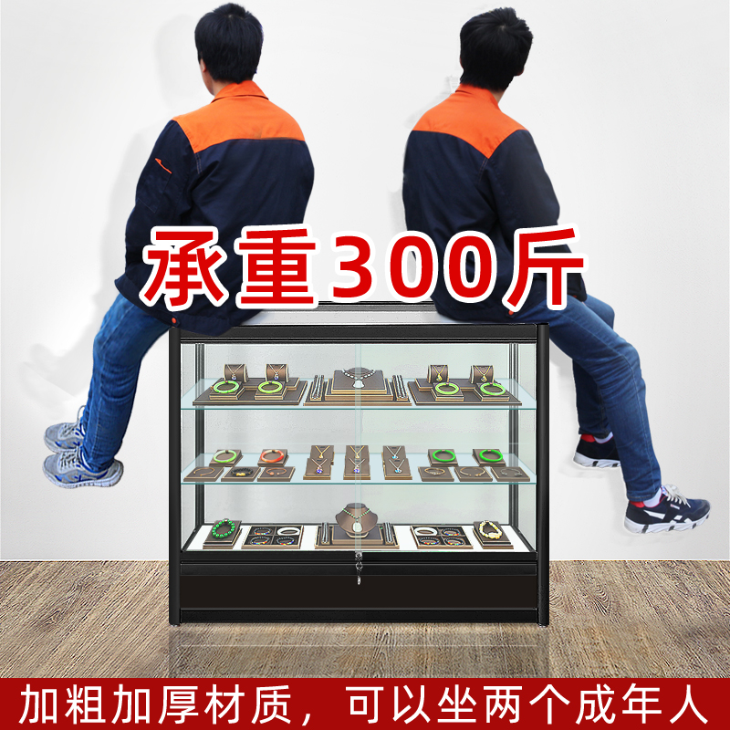 玻璃柜台首饰品柜烟酒货架精品柜手机展示架博物馆展厅珠宝展示柜-图1